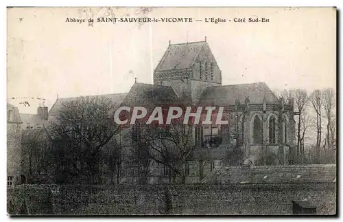 Cartes postales Abbaye de Saint Sauveur le Vicomte L Eglise Cote Sud Est