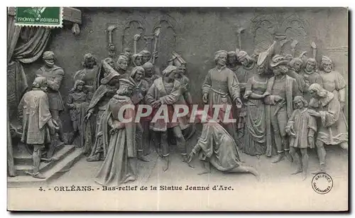 Ansichtskarte AK Orleans Bas relief de la Statue de Jeanne d Arc