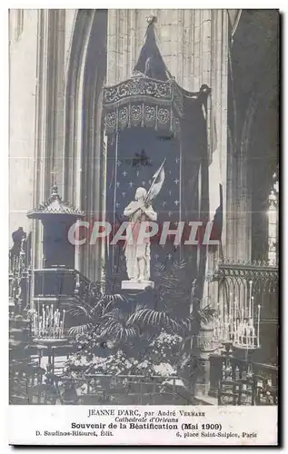 Ansichtskarte AK Jeanne D Arc par Andre Vermare Cathedrale d Orleans Souvenir de la Beatification (Mai) 1929