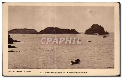 Ansichtskarte AK Cancale Le Rocher de Cancale