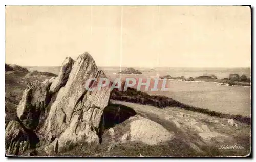 Ansichtskarte AK Cancale L IIe des Landes Phare de la Pierre