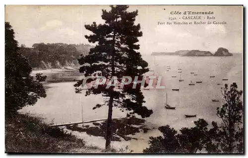 Cartes postales Cote d Emeraude Cancale Rade Fort Romain et Rochers Cancale