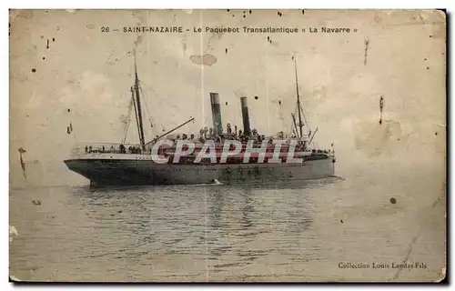 Ansichtskarte AK Saint Nazaire Le Paquebot Transatlantique la Navarre