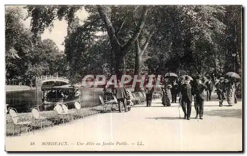 Cartes postales Bordeaux Une Alle du Jardin Public