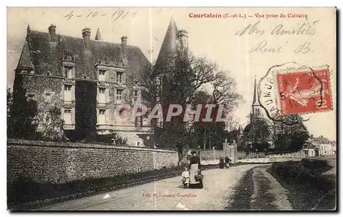 Cartes postales Courtalain Vue prise du Calvaire