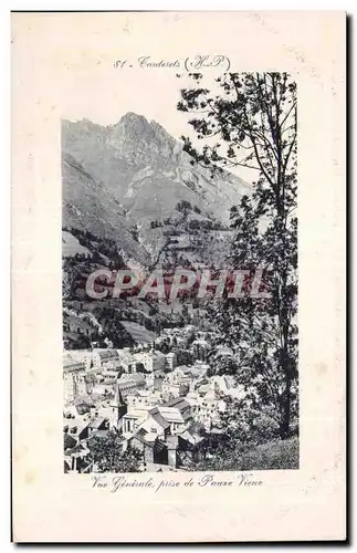 Cartes postales Cauterets Vue generale prise de Pauze Vieux