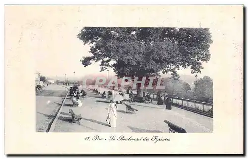 Cartes postales Pau Le Boulevard des Pyrenees