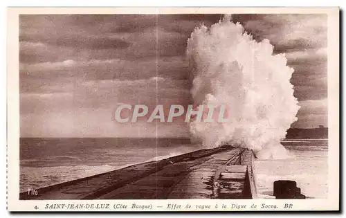 Cartes postales Saint Jean De Luz (Cote Basque) Effet de vague a la Digue de Scoa