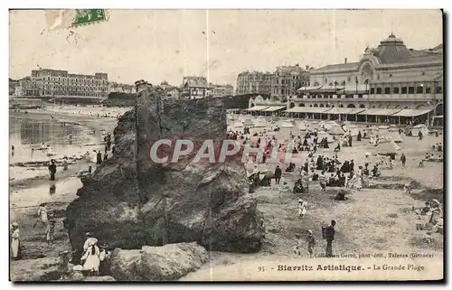 Ansichtskarte AK Biarritz Artistique La grand Plage