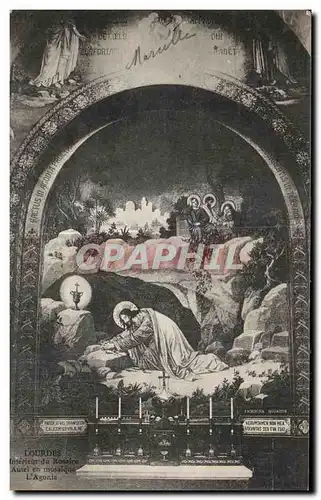 Cartes postales Lourdes Interieur du Kossire Autel en Mosaique L Agonie