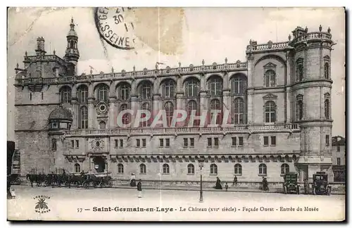 Cartes postales Saint Germain en Laye Le Chateau Facade Ouest Entree du Musee
