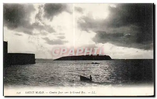 Ansichtskarte AK Saint Malo Contre Jour vers le Grand Bey