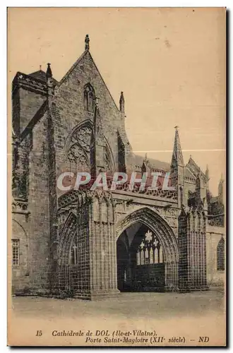 Cartes postales Cathedrale de Dol Porte Saint Magloire