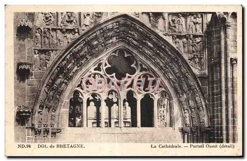 Cartes postales Dol de Bretagne La Cathedrale Portail ouest