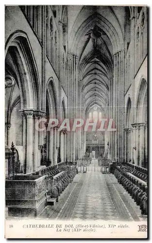 Ansichtskarte AK Cathedrale De Dol XII siecle La Nef