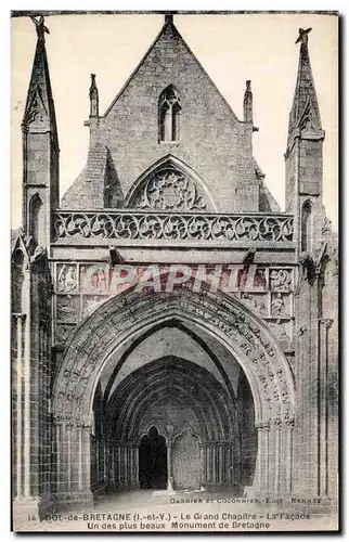 Cartes postales Dol de bretagne Le Grand Chapitre La Facade Un des plus beaux Monument de Bretagne