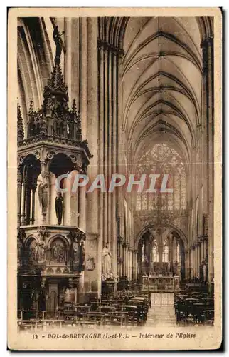Cartes postales Dol de Bretagne Interieur de I Eglise