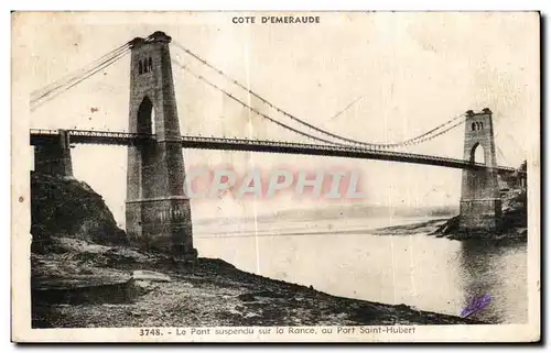 Cartes postales Le Pont suspendu la Rance au Port Saint Hubert
