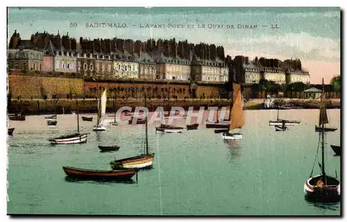 Ansichtskarte AK Saint Malo L avant Port De Le Ouai De Dinan