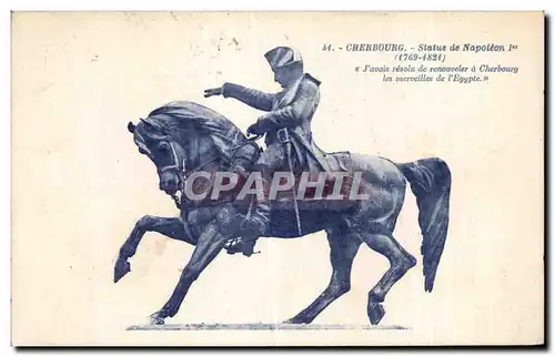 Cartes postales Cherbourg Statue de Napolion 1er