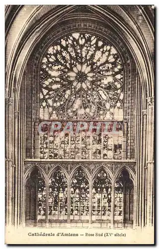 Cartes postales Cathedrale d Amiens Rose Sud