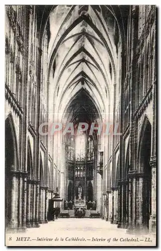 Cartes postales Metz Interieur de la Cathedrale