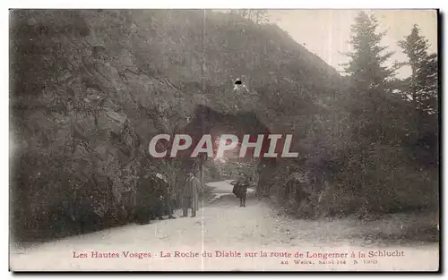 Ansichtskarte AK Les Hautes Vosges La Roche du Diable sur la route de Longemer a la Schlucht