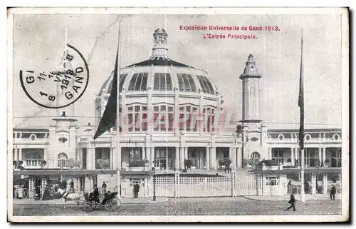 Cartes postales Exposition Universelle de Gand 1913 L Entree Principale