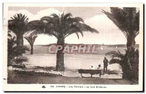 Cartes postales Dinard Les Palmiers au fond St Servan