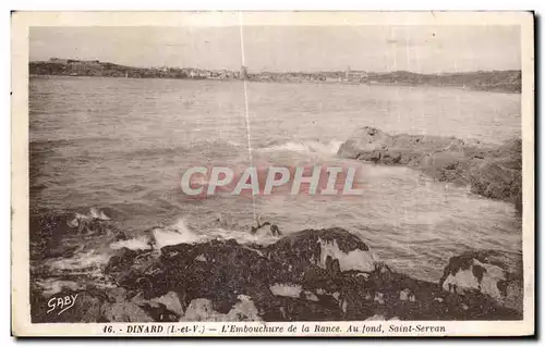 Cartes postales Dinard L Embouchure de la Rance Au fond Saint Servan