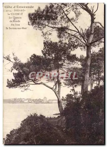 Ansichtskarte AK Cote d Emeraude Dinard la Vicomie Le Chemin de Roude Au loin St Servan sur Mer