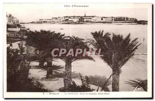 Cartes postales Dinard La Palmerale dans le lointain Saint Malo