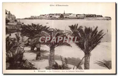 Ansichtskarte AK Dinard La Palmeraie dans le lointain Saint Malo