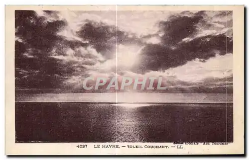 Cartes postales Le Havre Soleil Couchant