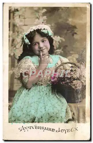 Cartes postales Fantaisie Anniversaire Enfant