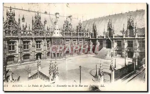 Ansichtskarte AK Rouen Le Palais De Justice Ensemble vu de la Rue aux Juifs