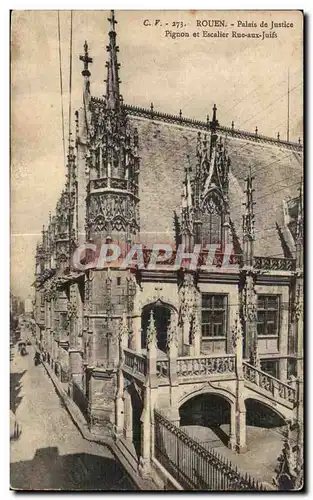 Cartes postales Rouen Palais de Justice Pignon et Escalier Rue aux Juifs