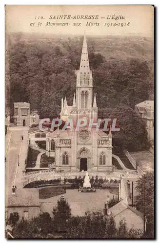 Ansichtskarte AK Sainte Adresse L Eglise et le Monument aux Morts