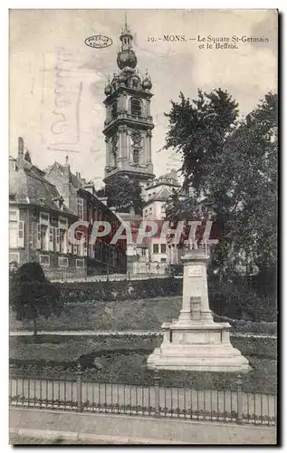 Ansichtskarte AK Mons Le Square St Germain et le Beffroi