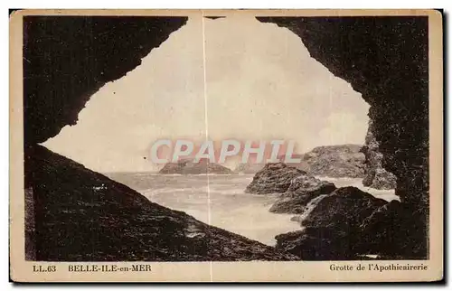 Cartes postales Belle Ile en Mer Grotte de l Apothicairerie