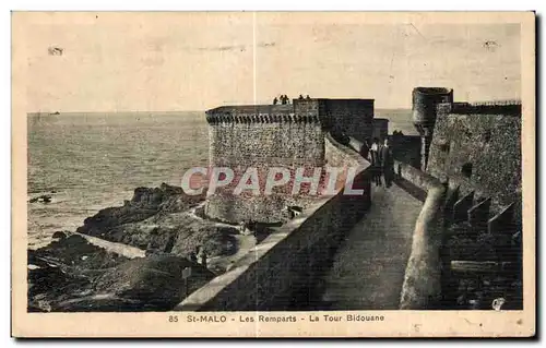 Ansichtskarte AK Saint Malo Les Remparts La Tour Bidouane