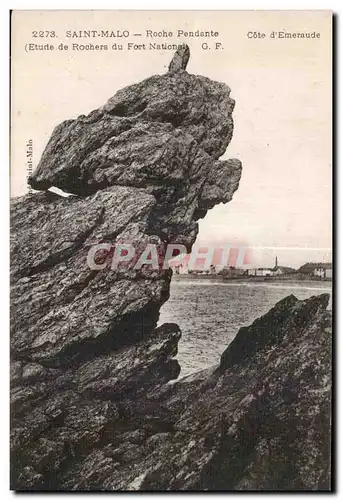 Cartes postales Saint Malo Roche Pendante