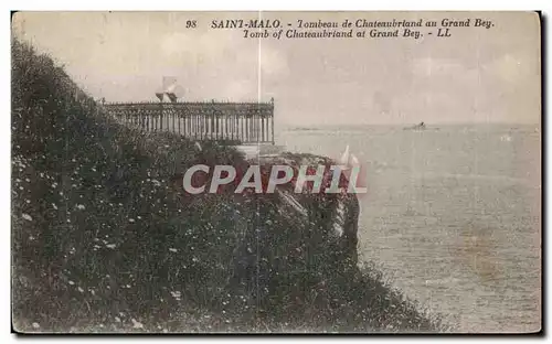 Cartes postales Saint Malo Le Tombeau de Chateaubriand au Grand Bey Tomb of Chateaubriand at Grand Bey