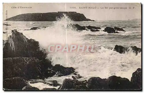 Cartes postales Saint Malo Le Be par gros Temps