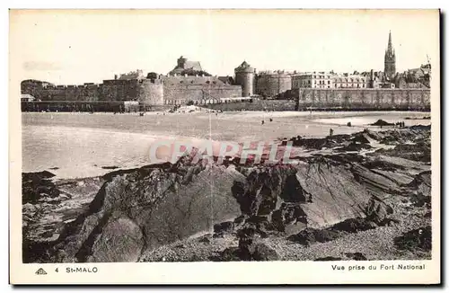 Ansichtskarte AK Saint Malo Vue prise du Fort National