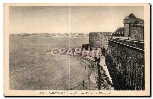 Cartes postales Saint Malo Plage de l Eventail