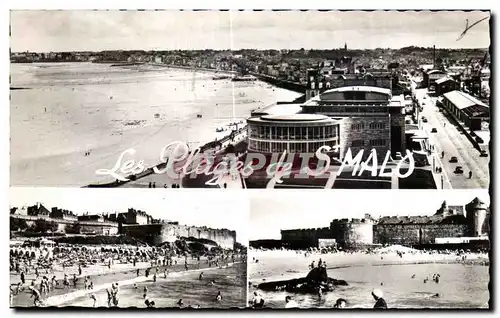 Ansichtskarte AK Saint Malo Cite Corsaire Vue Generale Plage de Bonsecours Plage de l Eventail