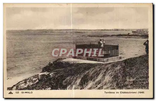 Cartes postales Saint Malo Le Tombeau de Chateaubriand