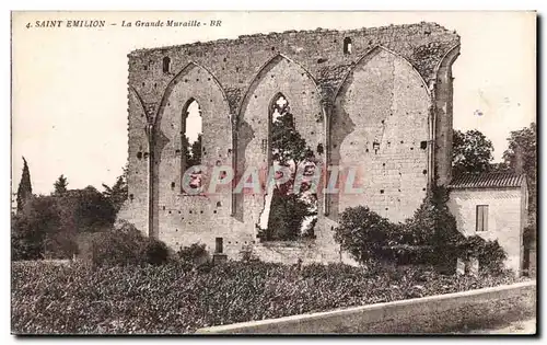 Cartes postales Saint Emilion La grande muraille