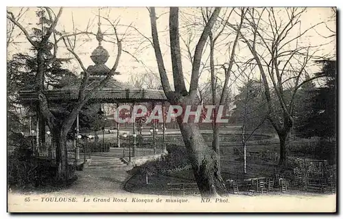 Ansichtskarte AK Toulouse Le grand rond Kiosque de musique